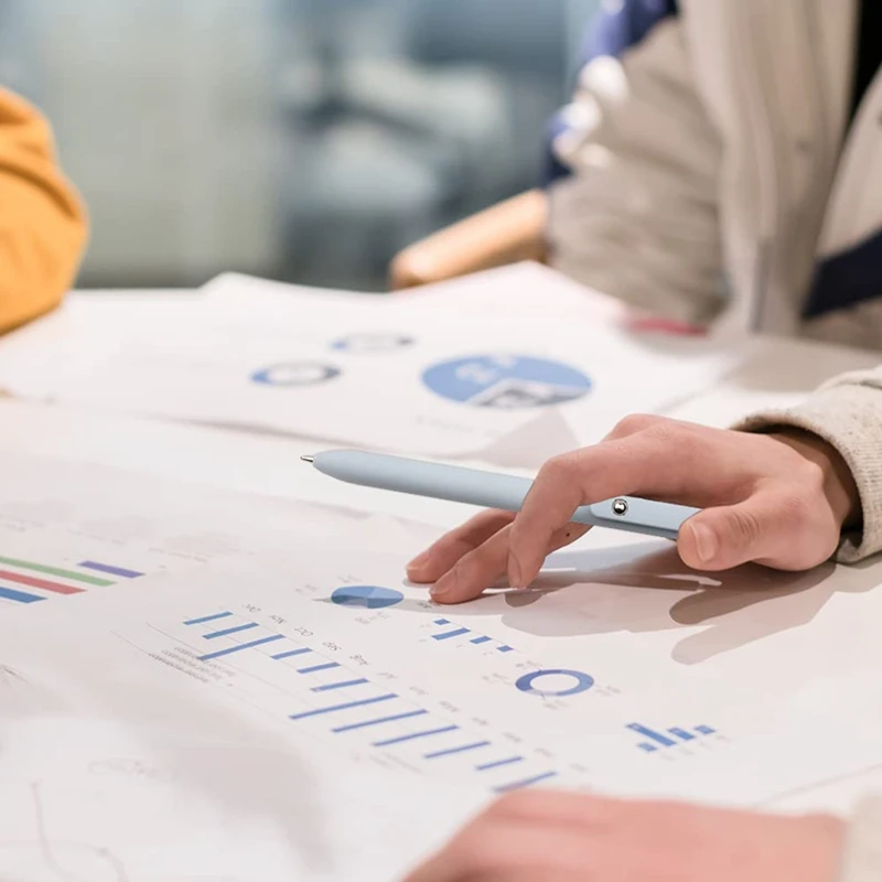 Sneldrogende Inktpen Intrekbare 0.5Mm Zwarte Inktpen Balpen Voor Notitie (5 Stuks)