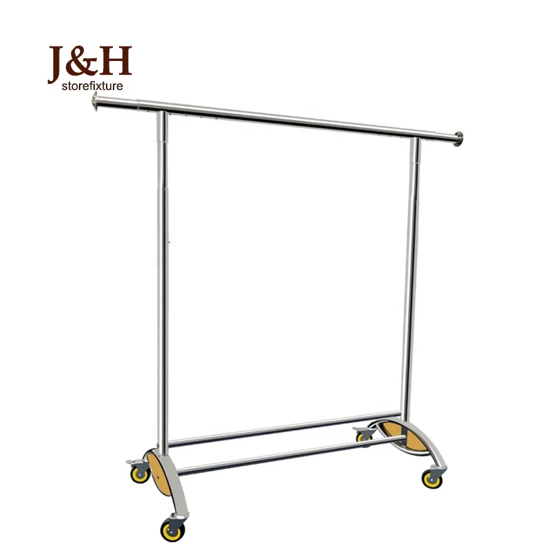 Koreanisches Einkaufszentrum, stilvoller Ständer, Kleiderständer, robuster mobiler Kleiderständer mit Rädern