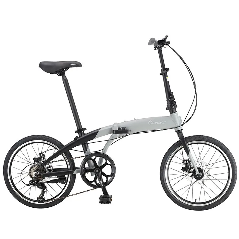 20-inch Lightweight Folding Bicycle Variable Speed Sports Outdoor Cycling Bicycle Aluminum Alloy Double Disc Brake Bicycle 2023