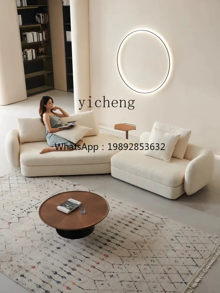 AB sofa living room modern simple light luxury small apartment straight row three people