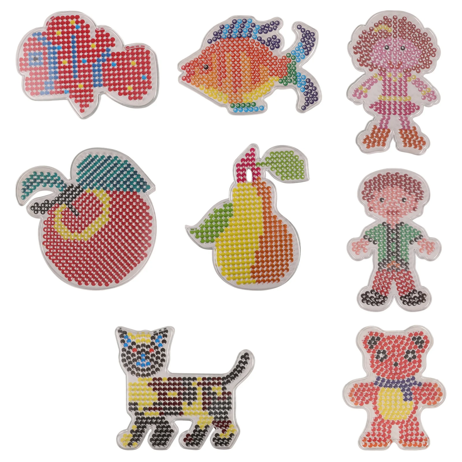 مجموعة قوالب فول يدوية مكونة من 8 قطع للأطفال، ألغاز حرفية للأنشطة التعليمية والتعرف على الألوان والمهارات الحركية #1