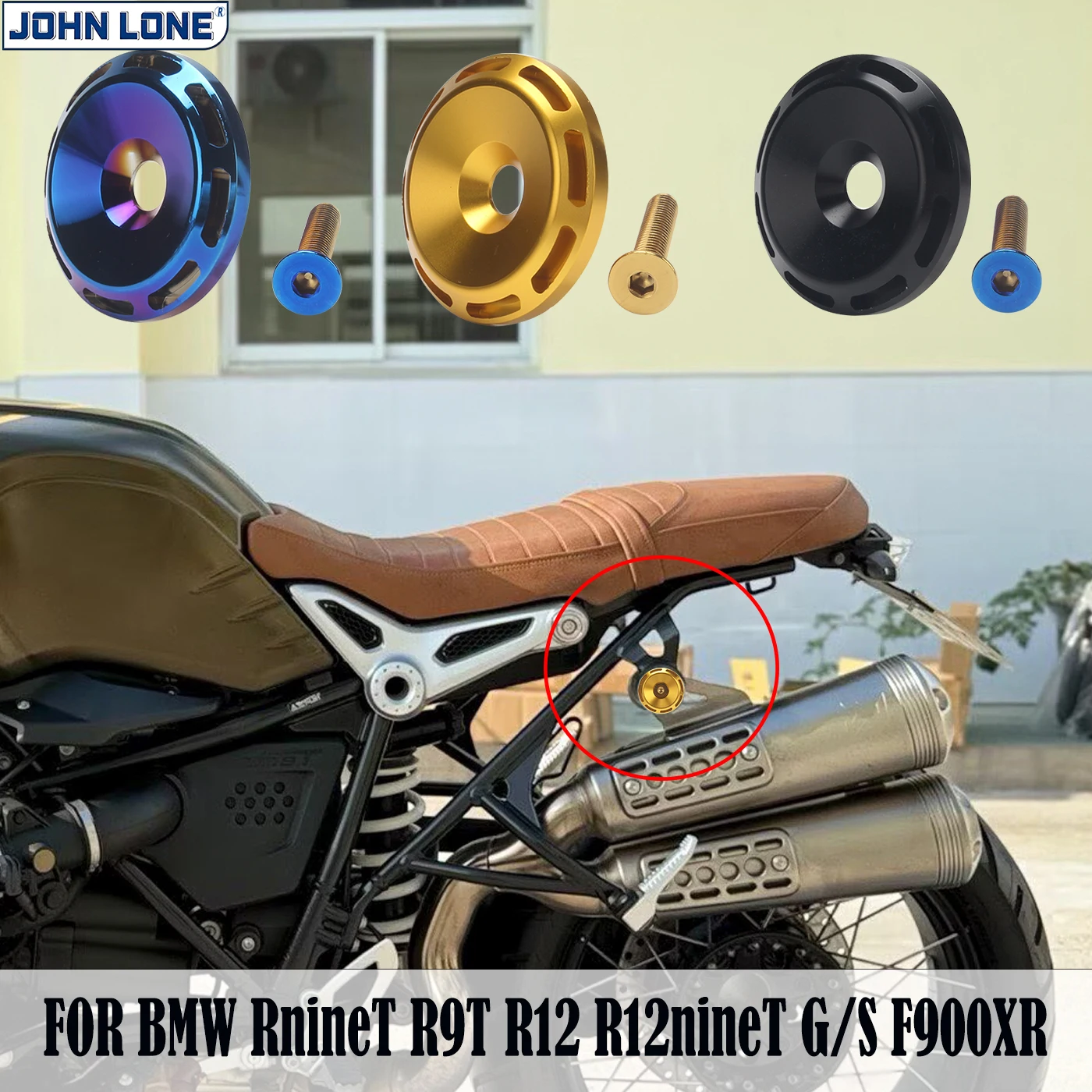 For BMW RnineT R9T R12nineT G/S F900XR Motorcycle Accessories Exhaust Bracket Cover Plate Aluminum alloy material Modification