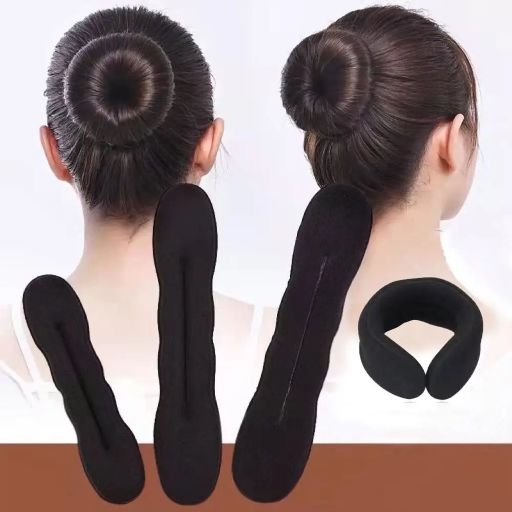 

2 PCS Sponge Plastic Loop Curly Hair Maker Multifunctional Thickened Hairpin Simple and Quick Hair Bun Maker Twist