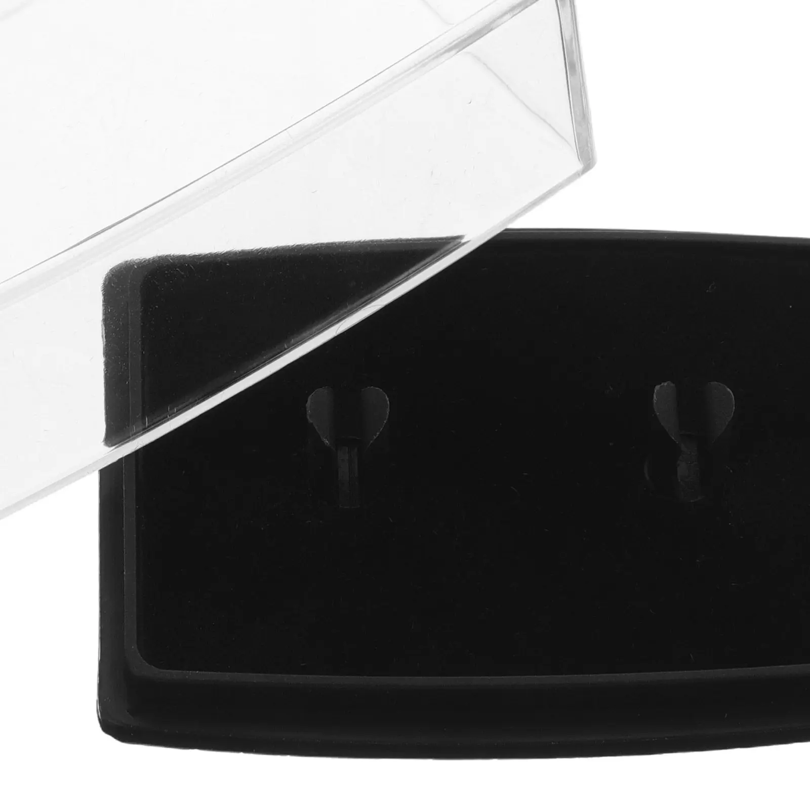 6Pcs Transparent Cufflinks Box Premium Plastic Jewelry Display Case for Men Stylish Organized Storage Home Office Travel Use