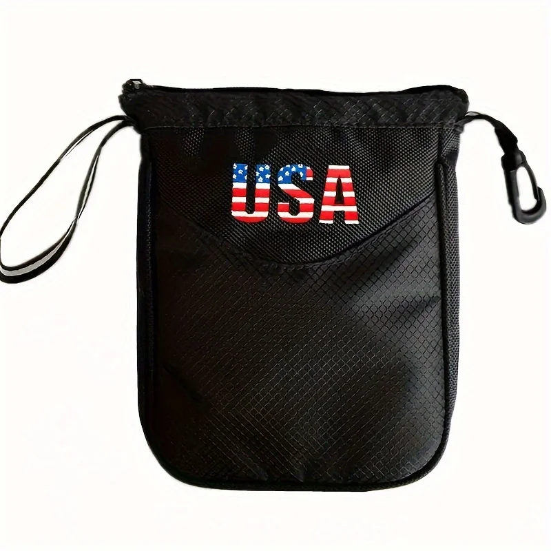 

Golf Pouch Bag Ball Holder Valuable for Men Women Hook to Attach Bag Lightweight Portable Accessories