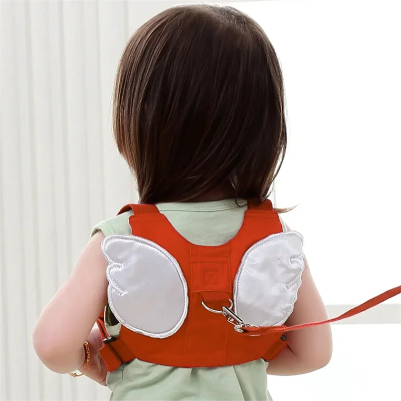 Cute Angel Wing Shaped Baby Anti Lose Strap Kids Universal Toddler Walking Strap Traction Rope Simple Style Breathable Belt