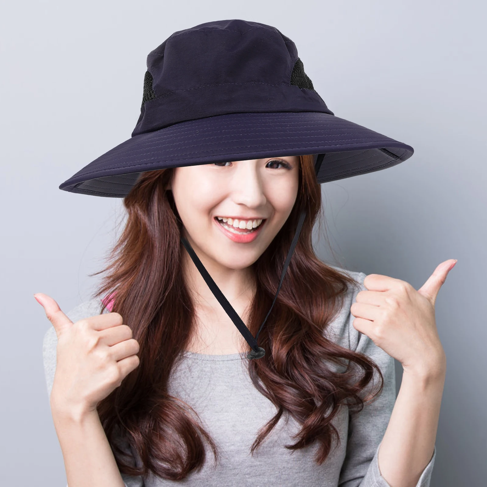 

Sun Protection Bucket Hat Fishing Fisherman Cap UV Nylon Hiking Beach Hats Lightweight Foldable Gardening Outdoor