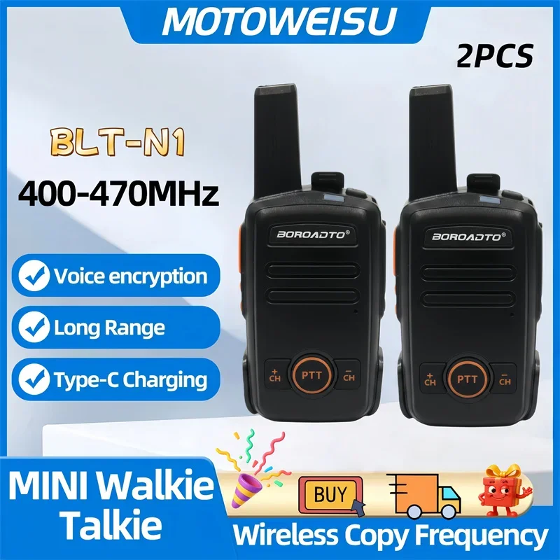 جهاز اتصال لاسلكي صغير 16 قنوات PMR FRS راديو محمول جهاز إرسال واستقبال UHF 2 قطعة مجموعة طويلة المدى اتجاهين راديو فندق الأعمال في الهواء الطلق