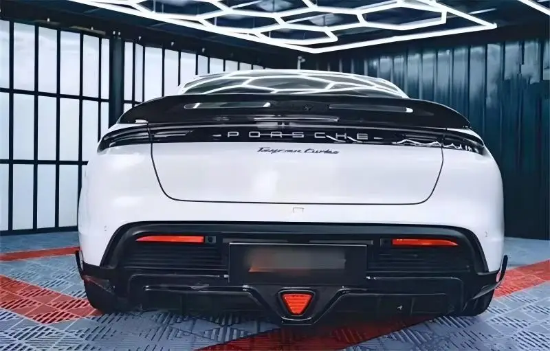 For ReaI Carbon Fiber Bumper Front Lip Rear Lip Tail Wing Side Skirts Wheel Arch Spoiler Kit 4