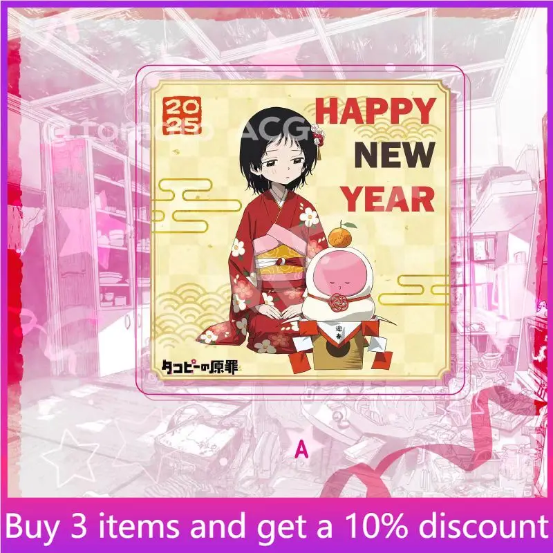 

Takopi's Original Sin Anime Peripherals Takopi Figure Acrylic Coaster Shizuka Hisse Figurine Drink Coaster Collectible Toys Gift