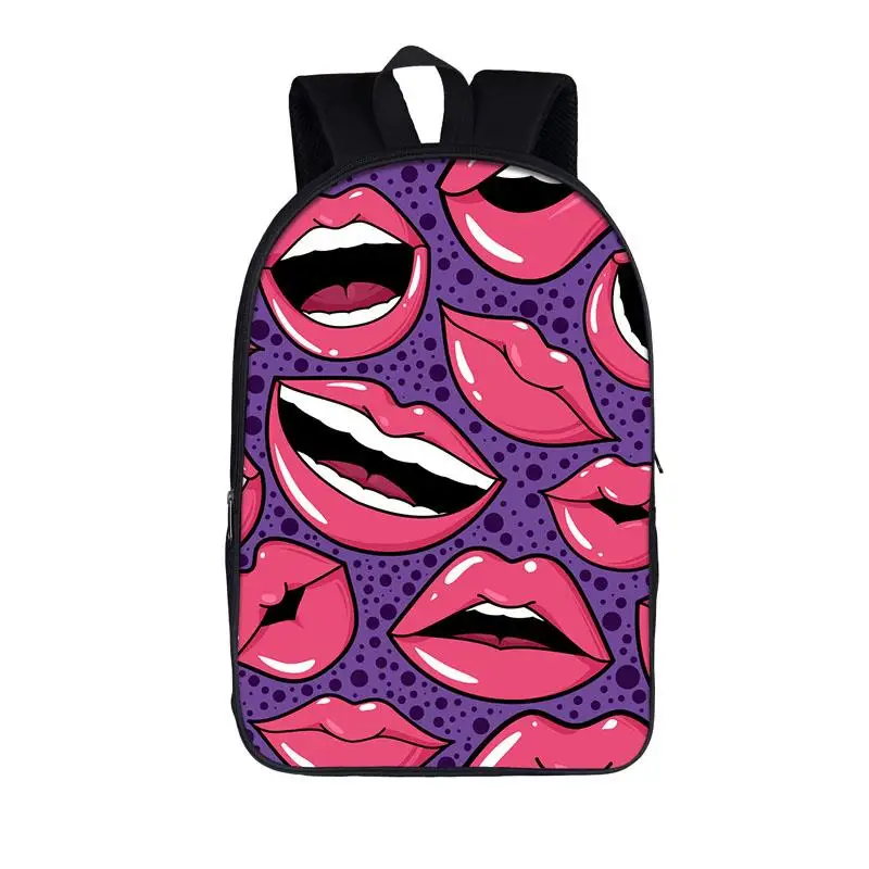 Mochila con labios de leopardo y mariposas para mujer, morral escolar bonito para adolescentes, morral de día para viaje para ordenador portátil