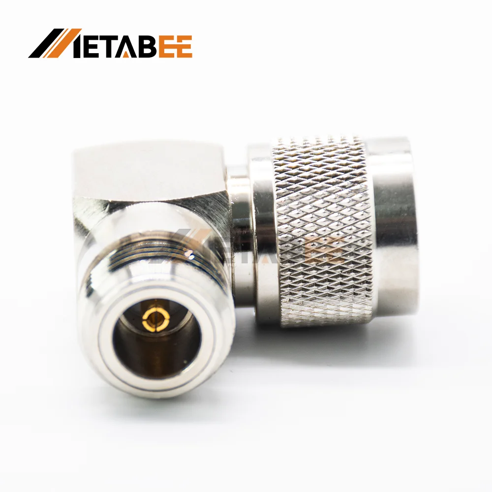 N Male to N Female 90 Degree Right Angle  Coaxial Adapter 50Ohm Low VSWR Brass Gold Plated Coax Coupler