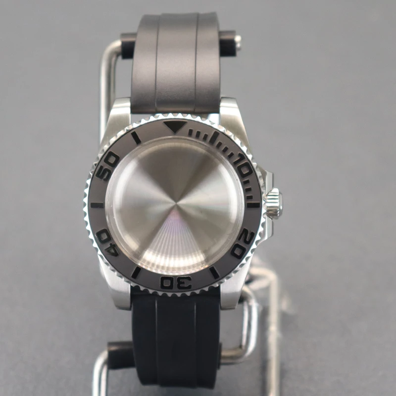 

40mm Diver Watch Case Rubber Strap Sapphire Glass For Yacht Seiko Nh35 Nh36 Nh34/38 4R36 Eta 2824 Miyota 8215 Automatic Movement