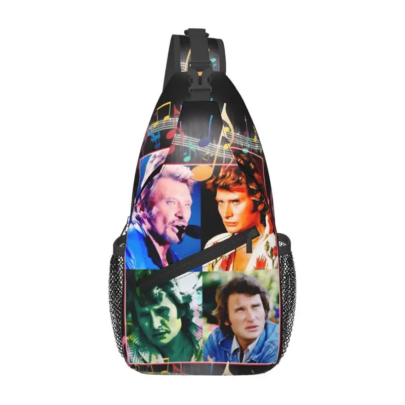 

Французская певица, рок-музыка, Джонни Холлидей, слинг, нагрудная сумка через плечо, мужской модный рюкзак на плечо для кемпинга, езды на велосипеде