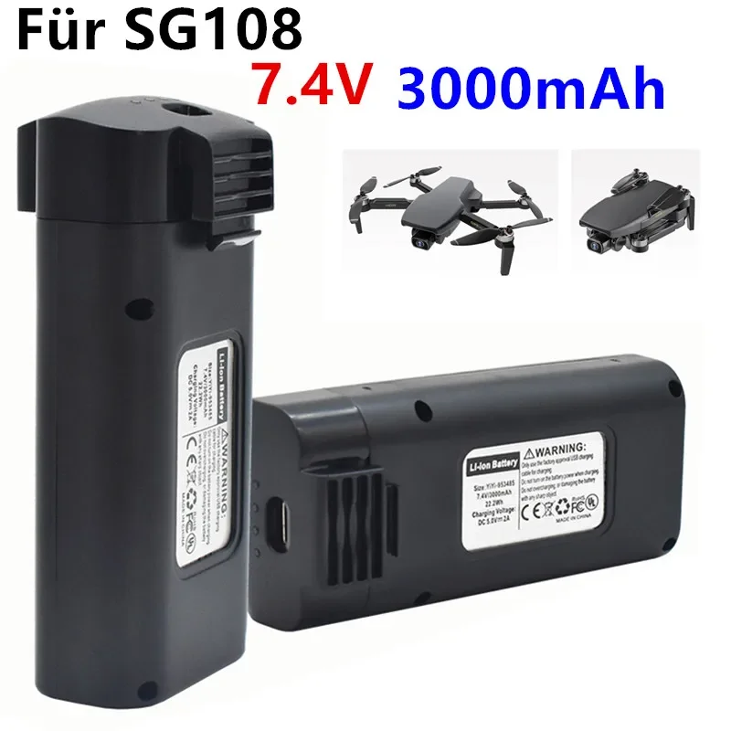 

100% Original 7,4 V 3000mAh Lipo Batterie Für SG108 SG-108 Drone RC Quadcopter Teile Für SG108 SG-108 Akku