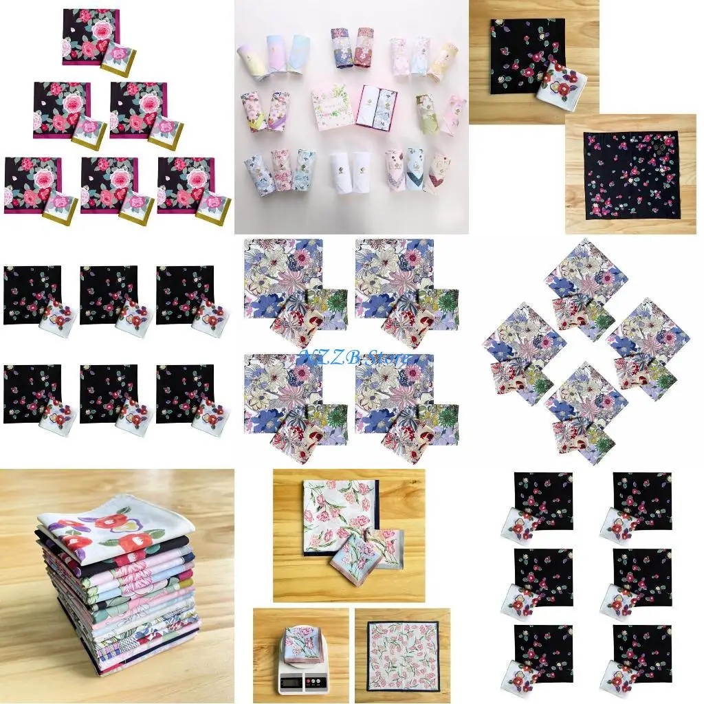 

T21F Универсальный носовой платок с цветочным узором для различных торжественных вечеринок