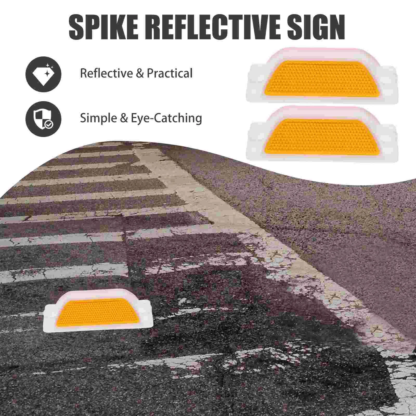 2 Pcs Reflective Delineator Pavement Marker Delineators for Road Guardrail Fence