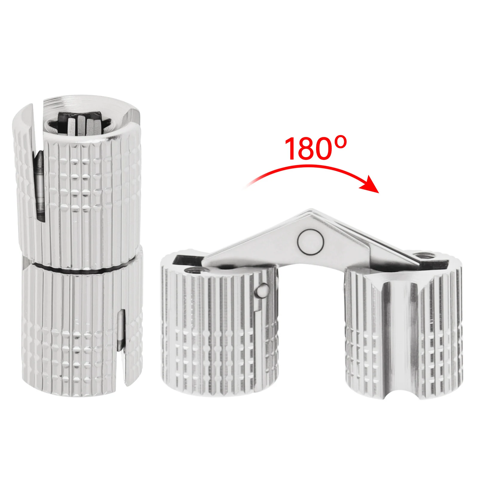 16 pcs 8 mm 10 mm Hidden Concealed 180 Degree Opening Angle Hidden Brass Barrel Hinges Set for DIY Jewelry Box Hand Craft