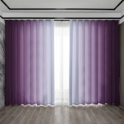 2PC Curtains With Purple Background And Rod Pocket Curtains, Suitable For Kitchens,Cafes, Living Rooms, Balconies, Gardens