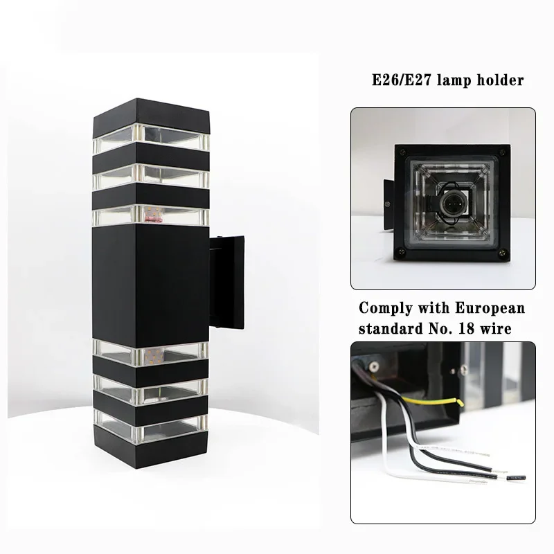 LED屋外ウォールランプ,防水,上下照明,屋外照明,バルコニー,庭の装飾