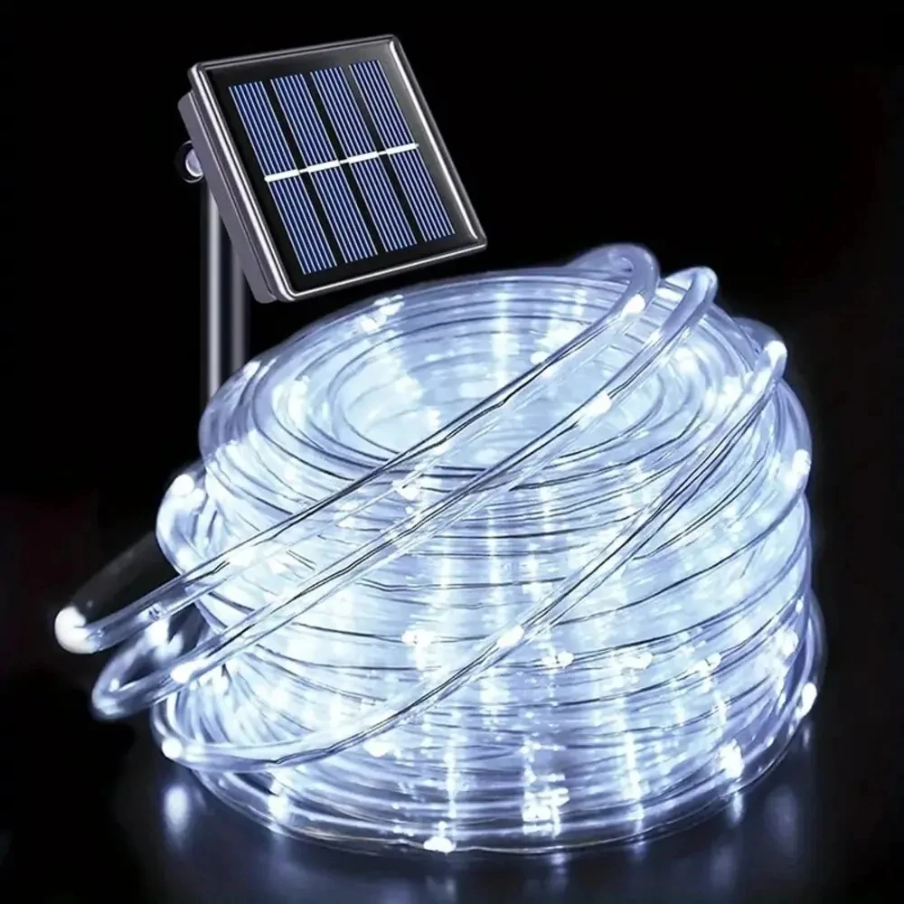 OKAL RED EAST Outdoor Solar Rohr Seil Led Licht Garten Weihnachten Dekoration Fee String Licht 32m/22M/12M/7M Hochzeit Im Freien Party Led Lampe 7