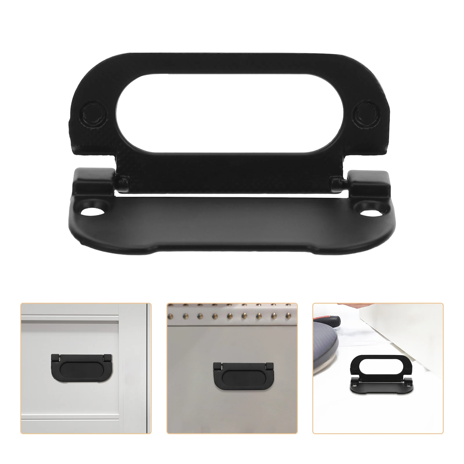 

4 Pcs Cupboard Handles Cabinet Door Seal Drawer Knob Wardrobe Simple Aluminum Alloy Kitchen Pull Black