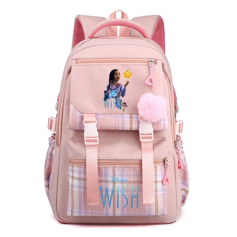 Disney Movie Wish Backpack Boys Girls Student Schoolbag Children Teenager Large capacity Knapsack Travel Rucksack