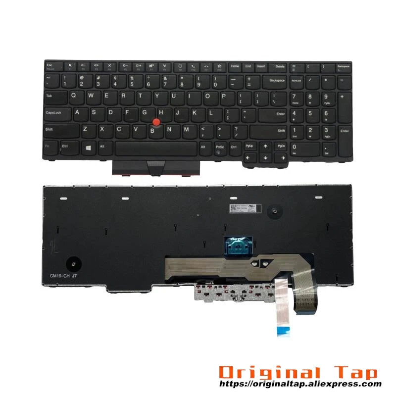 US English Keyboard for Lenovo Thinkpad L15 Gen 1 2 5N20W68240 5N20W68276 5N20W68312