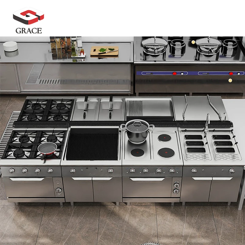 GRACE Heavy SS304 Commercial Kitchen Machine - Full Set Western Restaurant Equipment Supplier for Hotel& Restaurant Kitchen