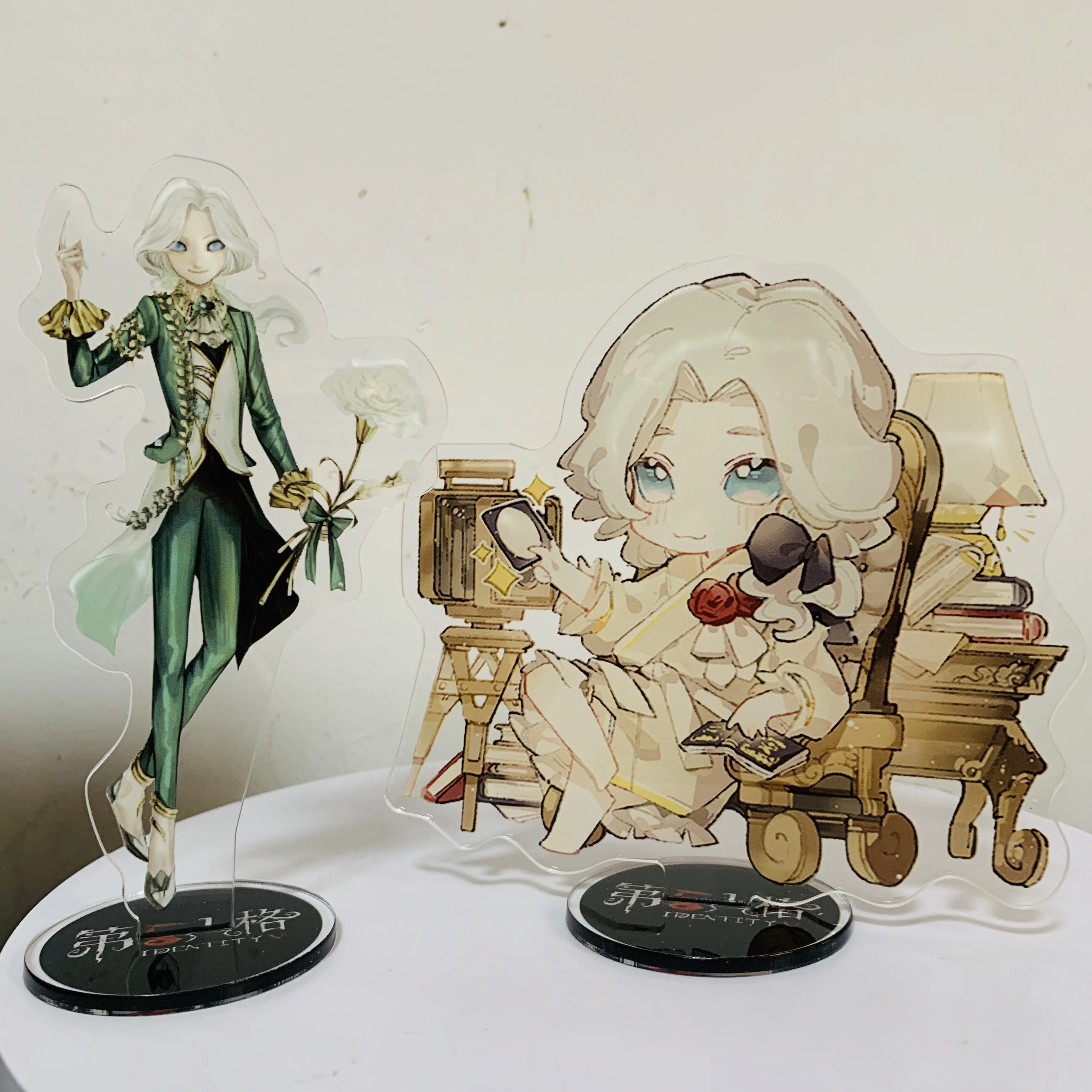 Hot Game Identity Ⅴ Figure White Guard & Black Guard Acrylic Stands Eli Clark Character Model Plate Desk Decor Standing Sign Toy