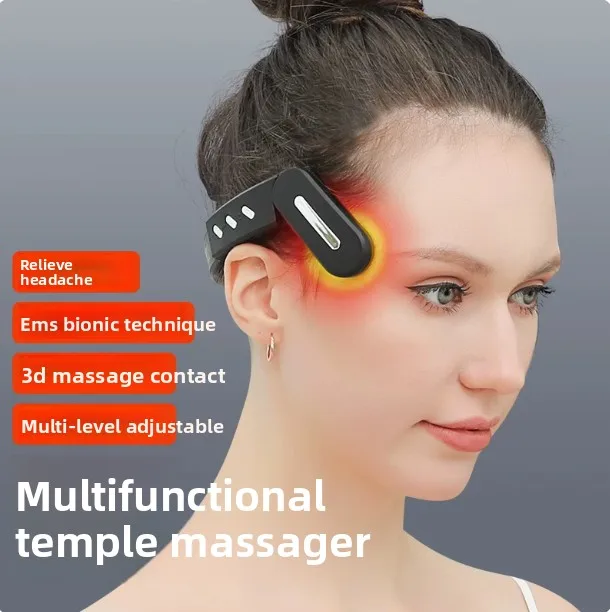 Electric Magnetic Therapy Head Massager Temple Meridian dredging