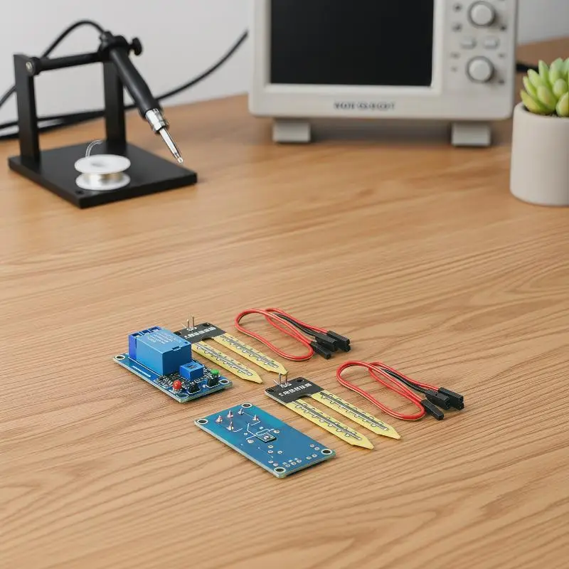 Capacitive Soil Moisture Sensor Kit With Relay Module For DIY Gardening Moisture Detection