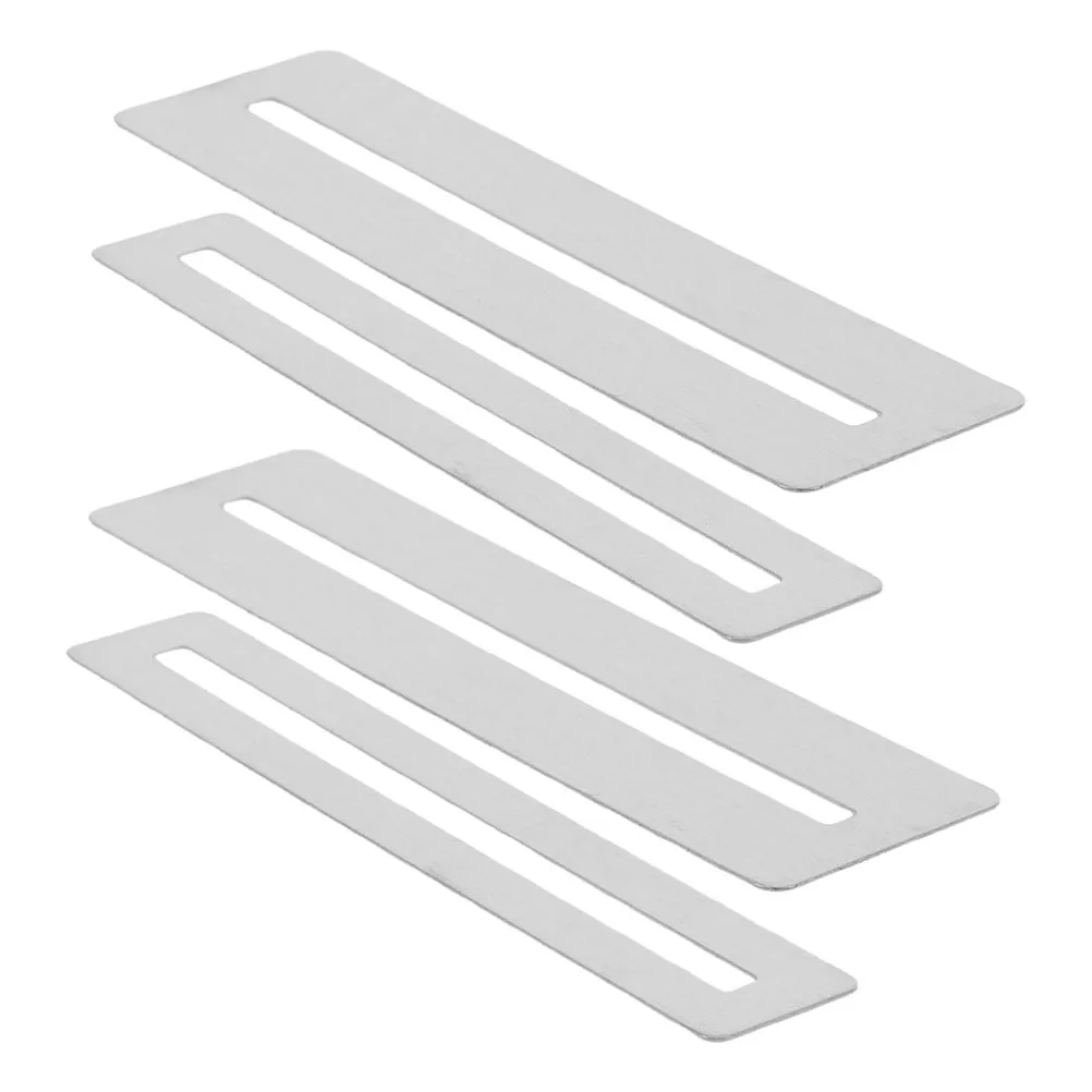 Protectores de traste de guitarra de Metal, protectores de diapasón para bajos Luthiers, protección de diapasón Universal duradera y fácil de instalar, 4 Uds.