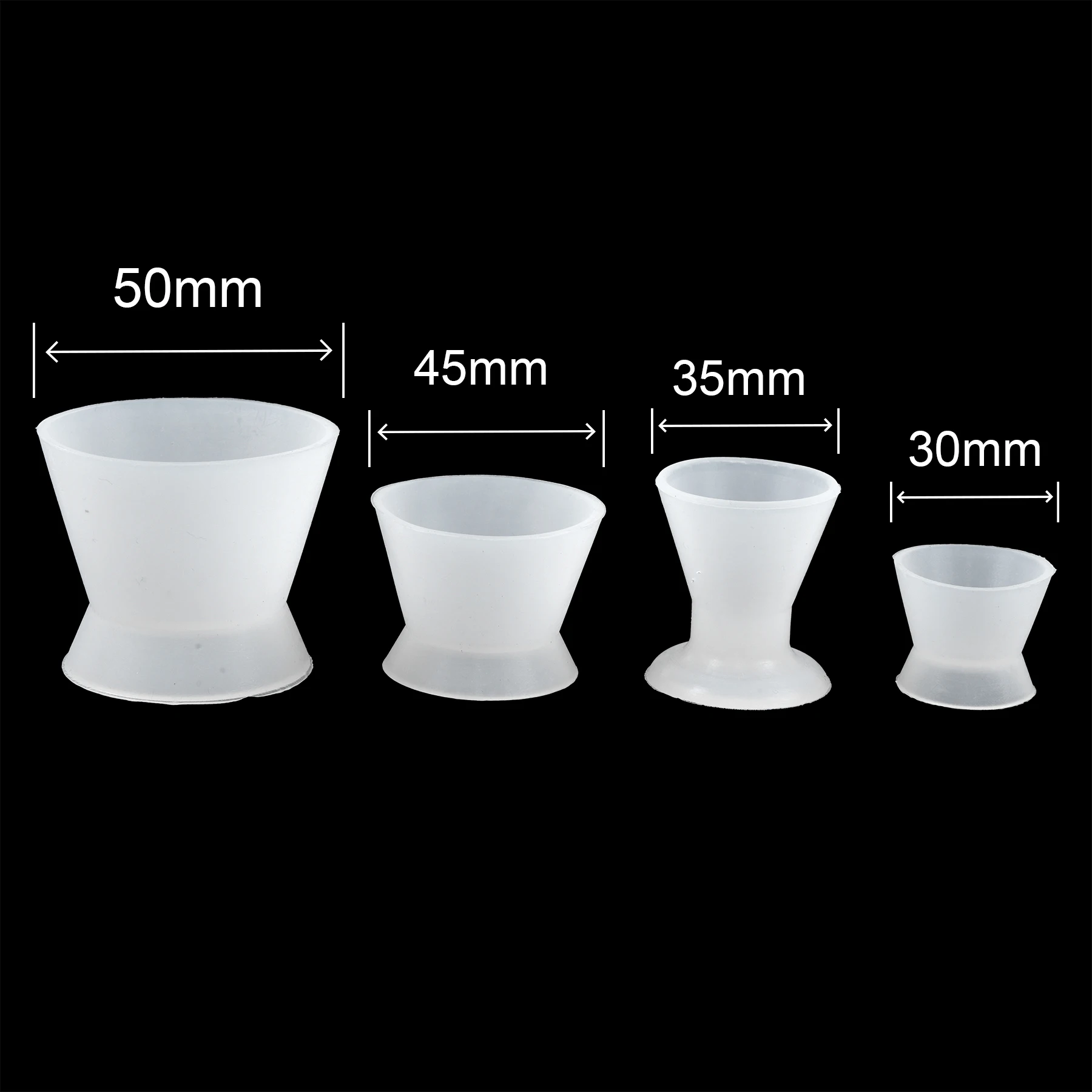 4pcs Dental Materials Silicone Mixing Bowl Use Dappen Dishes Teeth Whitening Laboratory Tools Odontologia Dentistry
