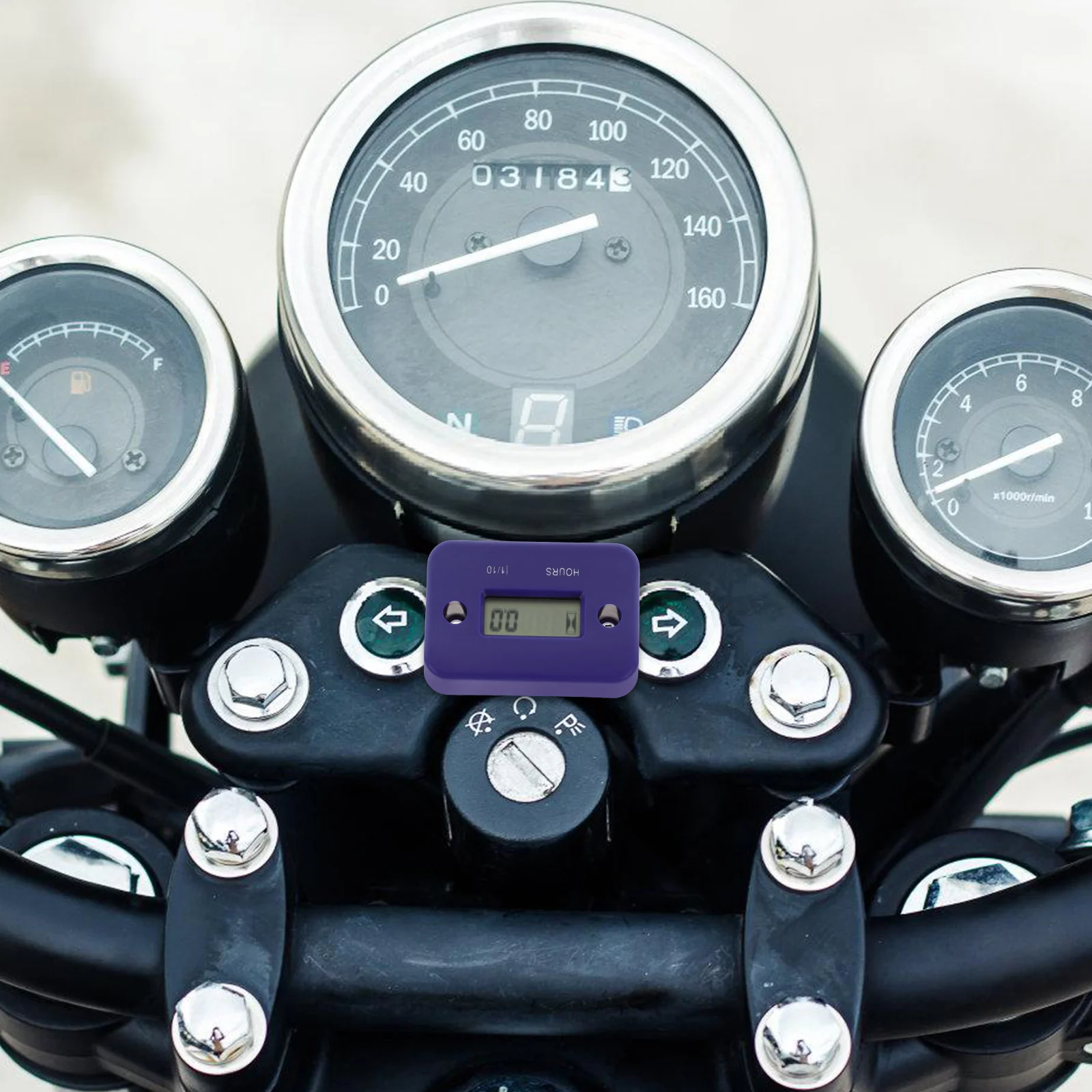 

Electronic Digital Hour Meter Waterproof Motorcycle Tachometer For Dirt Bike Marine Chainsaw Small Engine Generator