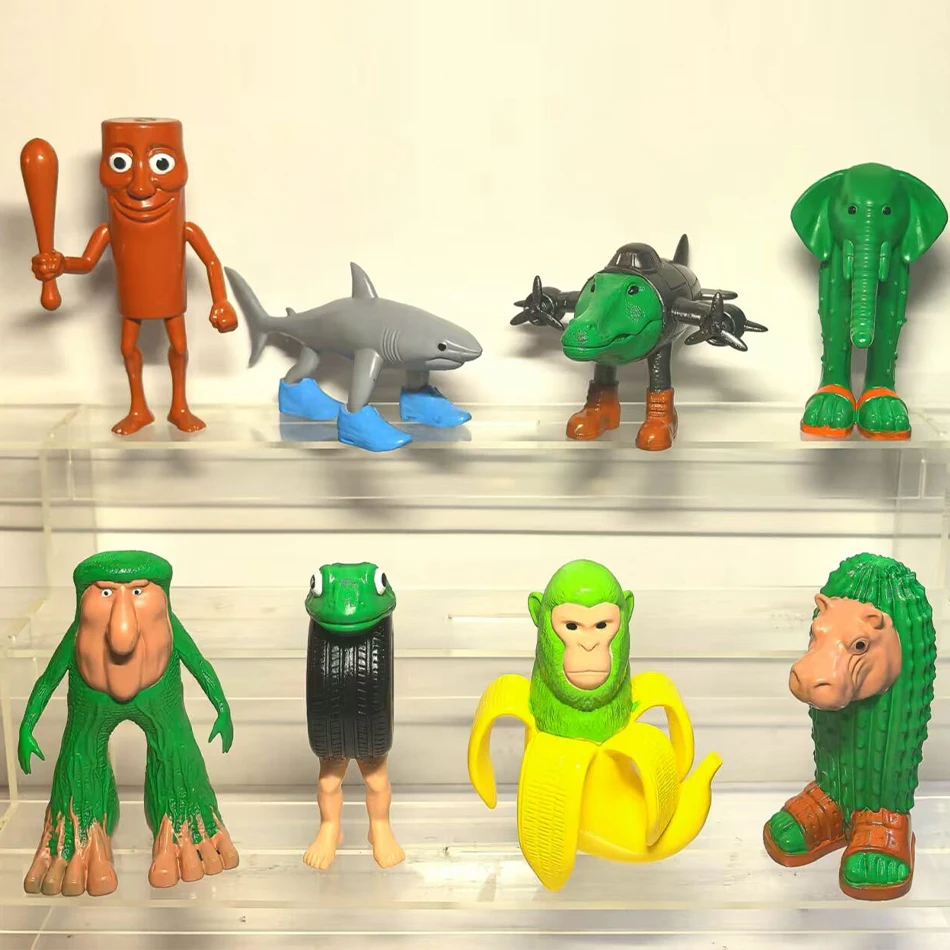 Italian Brainrot Tung Sahur Figure Toy Tralalero Tralala Figures Bombardino Crocodilo Shimpanzini Bananini Model Decor Doll Gift image 2