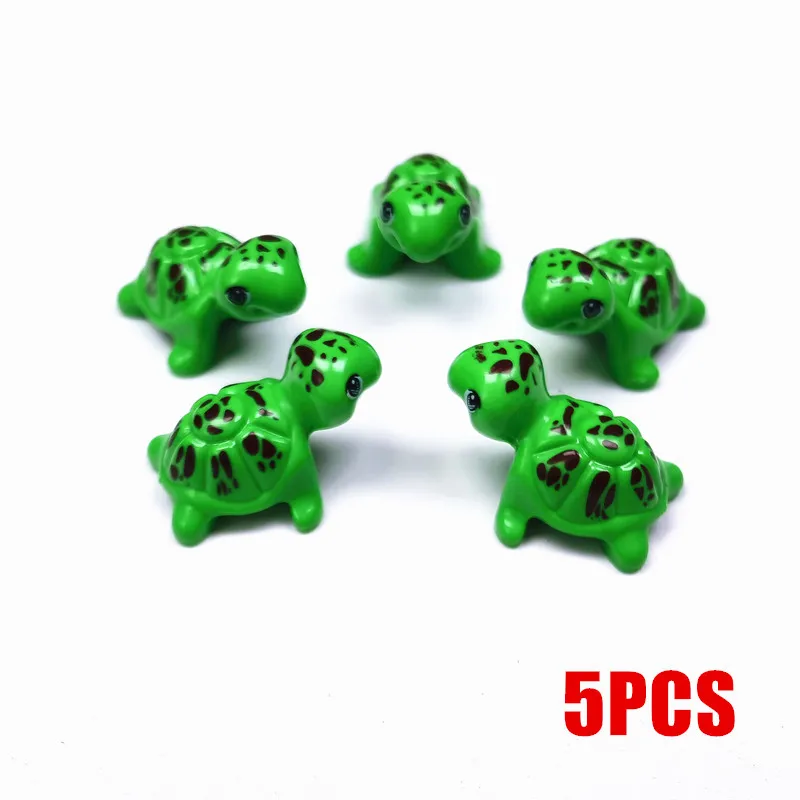 MOC Turtles Bird Dolphin Figure Model Building Blocks Compatible Mini Animals Building Blocks for Children Bricks Kids DIY Toys