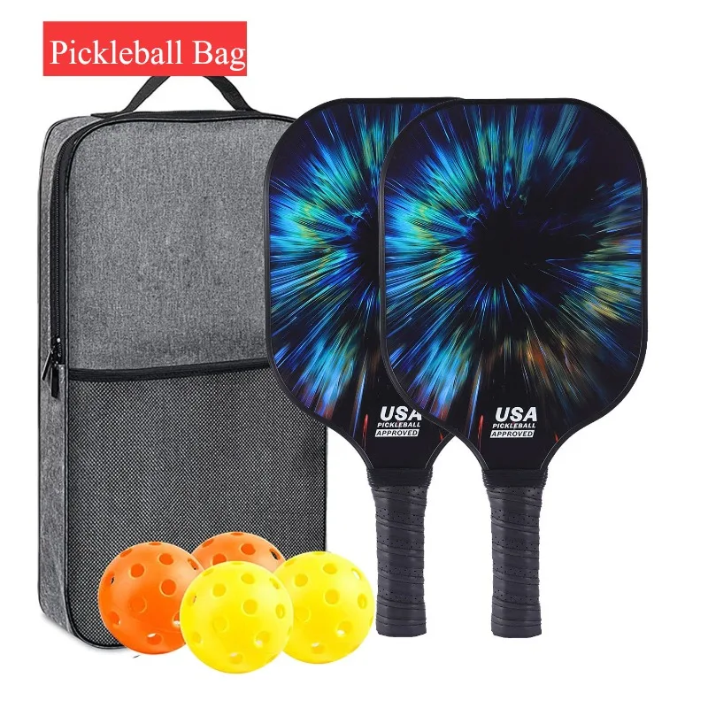 Pickleball Paddles USAPA Carbon Fiber Racket Board Non-slip Handle Precise Ball Control Customized Pickleball Paddle Set