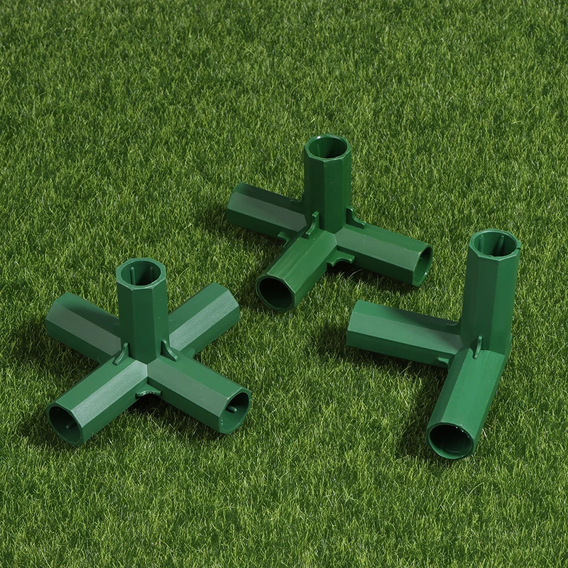 10Pcs 16MM PVC Stable Support Green Heavy Duty Greenhouse Frame Building Connector Right Angle 3 4 5-way Connector Garden Tool