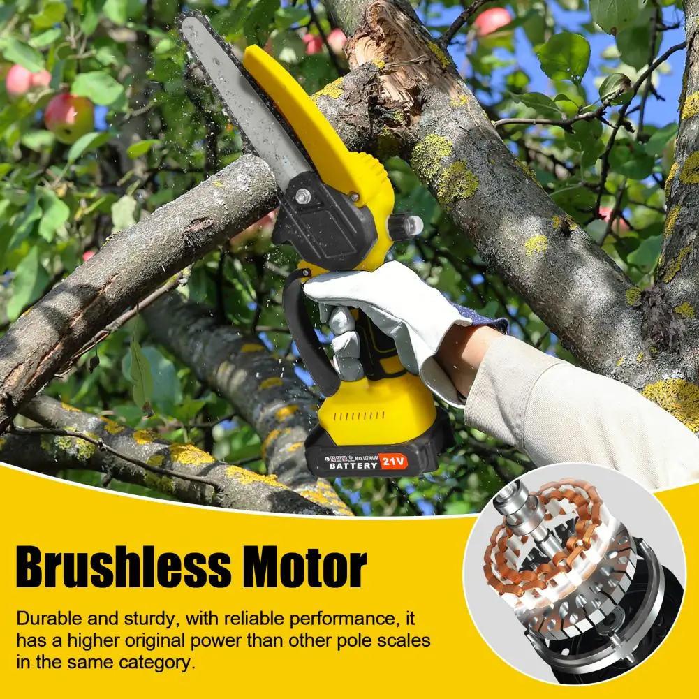 

Беспроводная мини-бензопила, ручная электрическая пила, электроинструмент для резки древесины, деревообработка, садовые лесозаготовительные электроинструменты, электрическая цепная пила