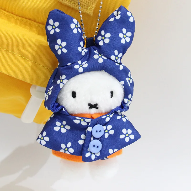 2026 New Miffy Raincoat Rabbit Pendant Cute Ornament Bag Charm Desktop Decor Lightweight Portable Hanging Accessory Decor Gift