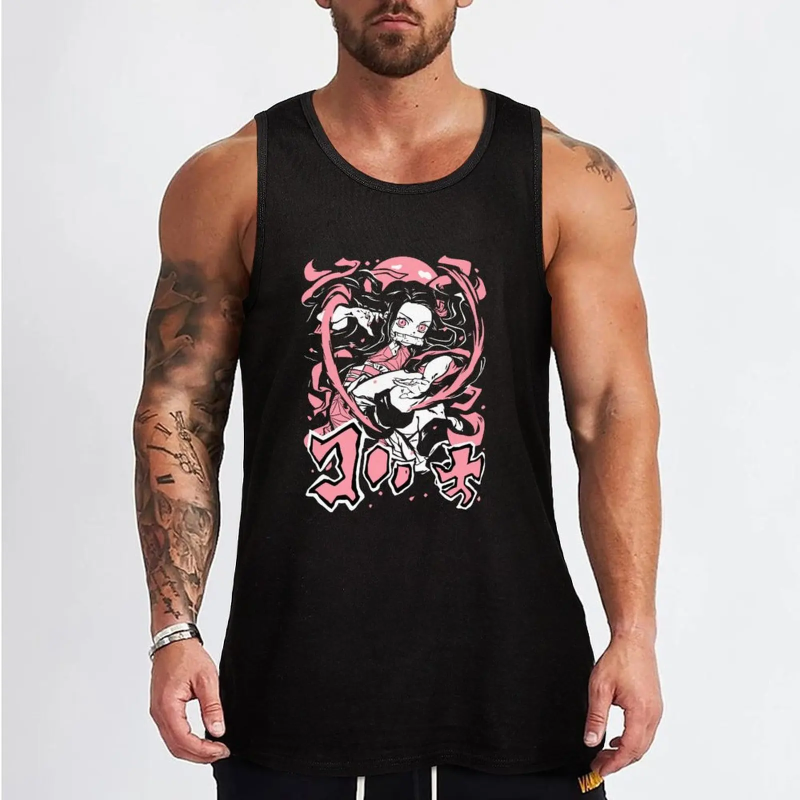 Nezuko Kamado - demon slayer Tank Top t shirt Men's summer clothes 2025 bodybuilding for men anime gym