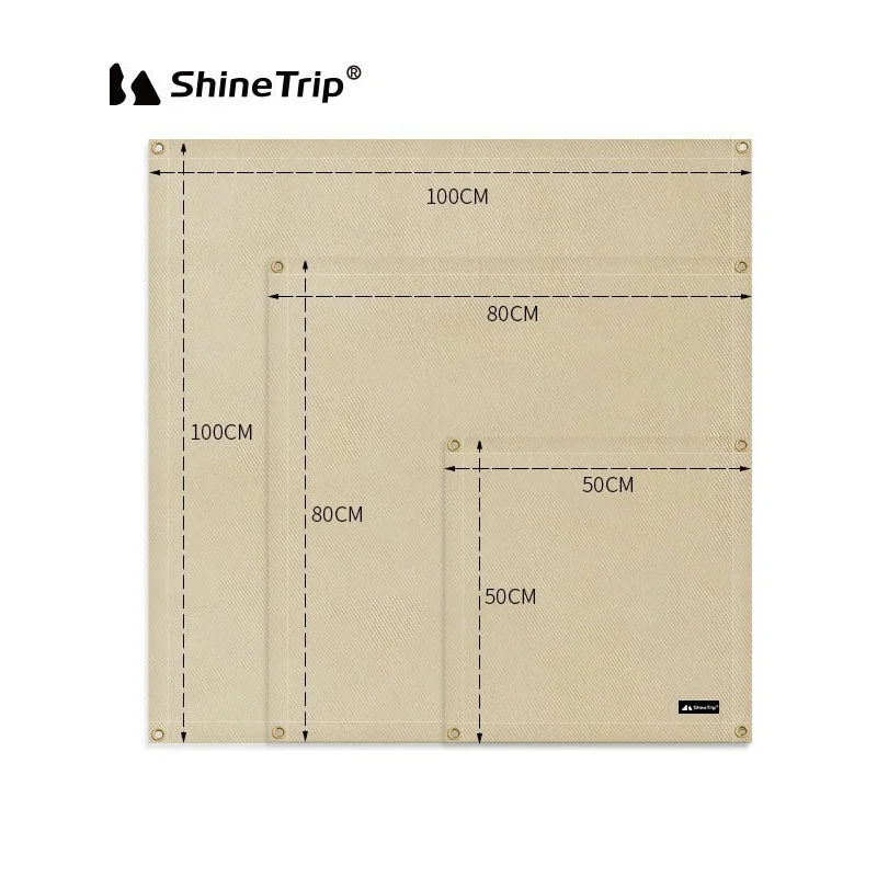 

Огнестойкий коврик для кемпинга и пикника ShineTrip ​ Термостойкий коврик для гриля из стекловолокна, теплоизоляционная подкладка