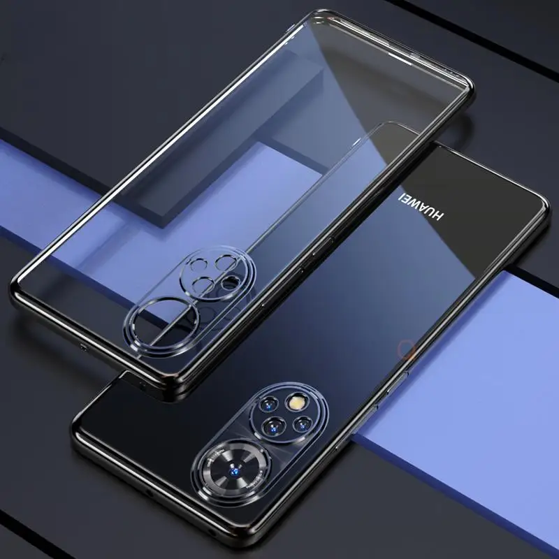 Luxury Plating Bumper Transparent Case On For Huawei Honor 50 60 70 80 Pro Se 20 Nova 9 Soft Silicone Clear Cover Honor50 Nova9