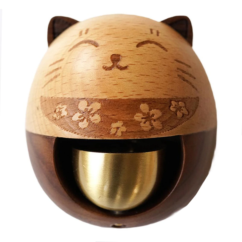 Wind Chime Lucky Cat Doorbell Japanese Dopamine Copper Bell Entrance Doorbell Door-Sucking Wind Chime Lucky Cat Doorbell