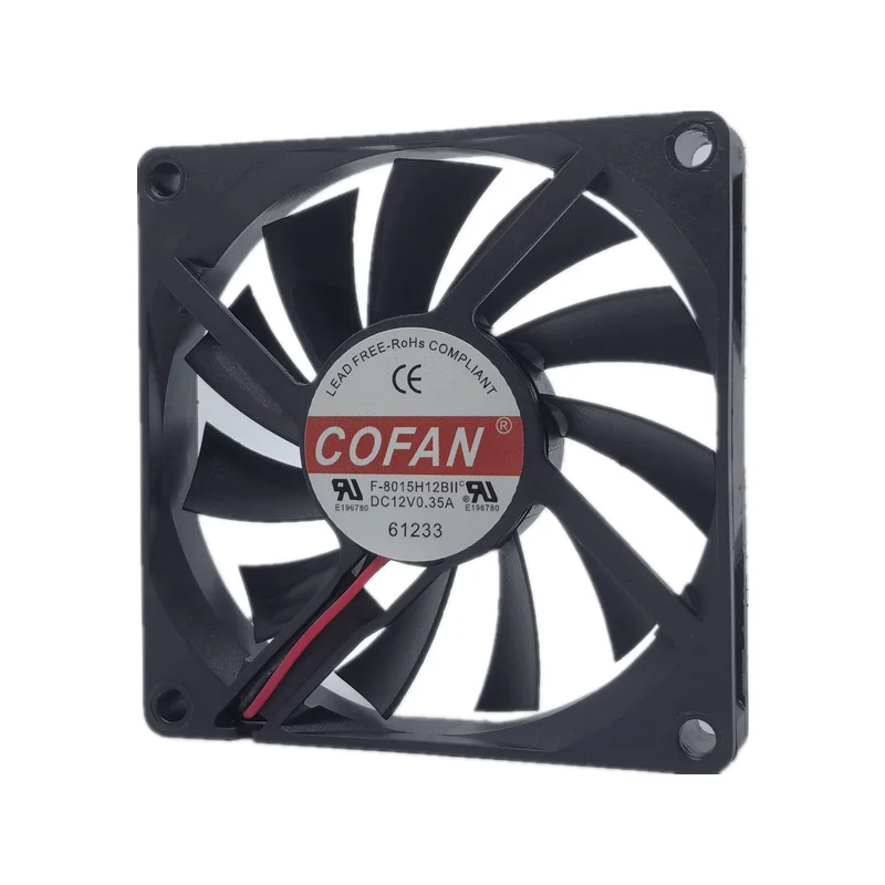 Novo cofan F-8015H12BII 12v 0.35a 8015 8cm ultra fino carregador chassi ventilador