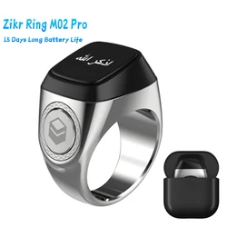 20mm Ring Tasbih Counter Bluetooth-compatible 5.1 5 Prayer Time Tally Counter Ring 0.49 Inch OLED Display Zinc Alloy for Muslims