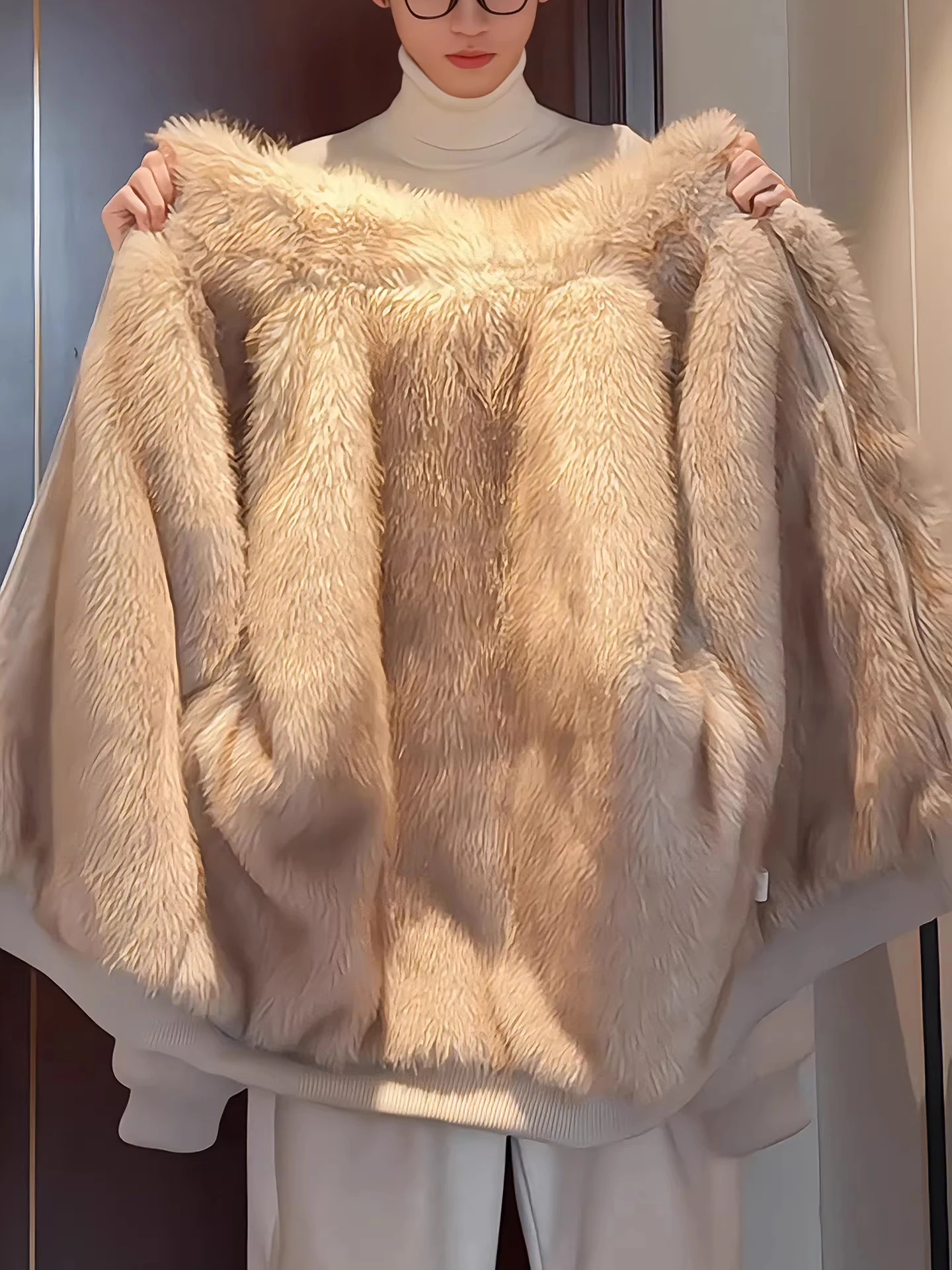 

Мужская зимняя куртка-пальто из хлопка с меховым воротником, теплая, на пуговицах, шерстяная верхняя одежда, на флисовой подкладке