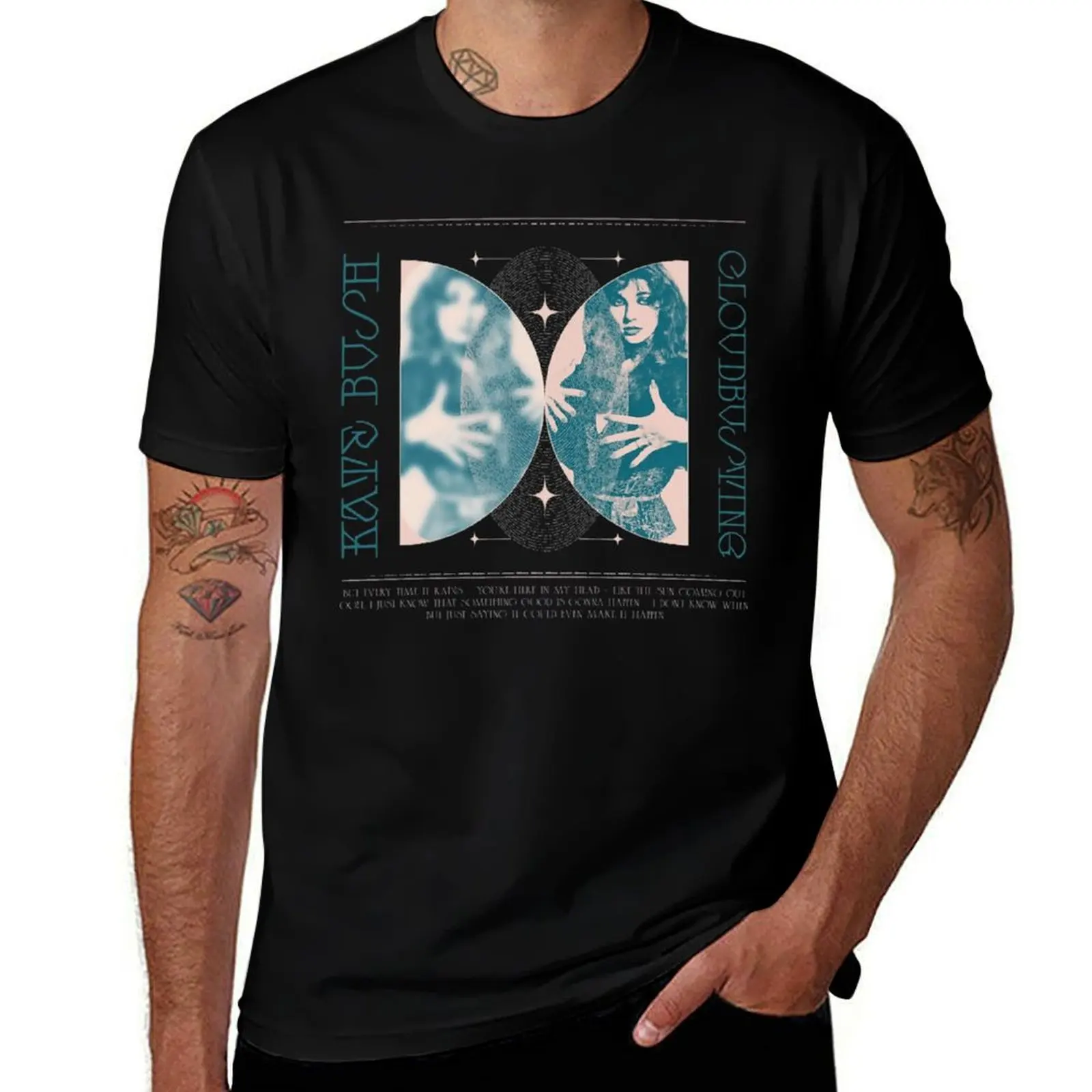 kátè music búsh Cloudbusting Aesthetic Style Fan Art T-Shirt Anti-Wrinkle Short Sleeve T-Shirt