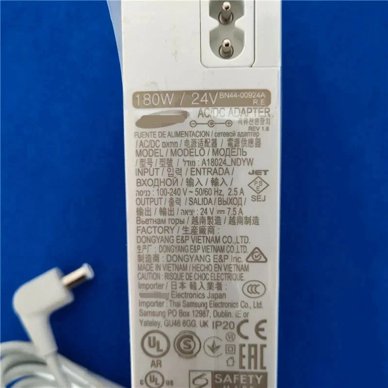 New For C34J791WT 34J791 A18024_NDYW Ac Adapter 24V 7.5A Monitor Power Supply BN44-00924A A18024_NDYW AC/DC ADAPTER